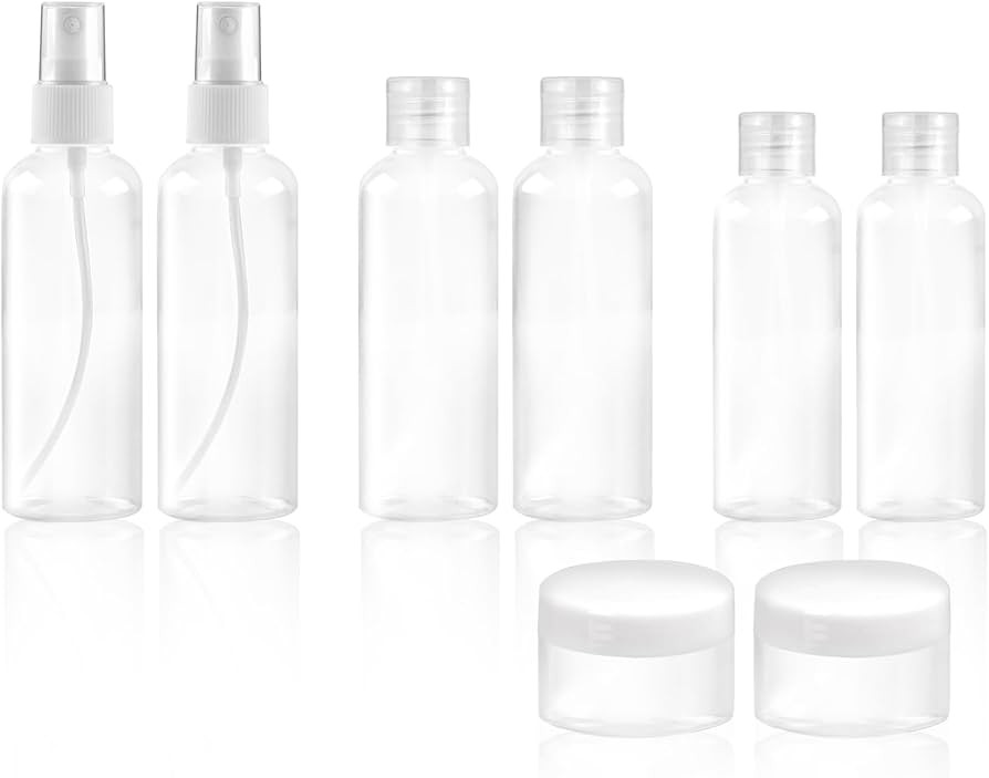 Ninsula 8Pcs Travel Bottles Set, TSA Approved Travel Size Toiletries, Reusable Leak Proof Cosmeti... | Amazon (US)