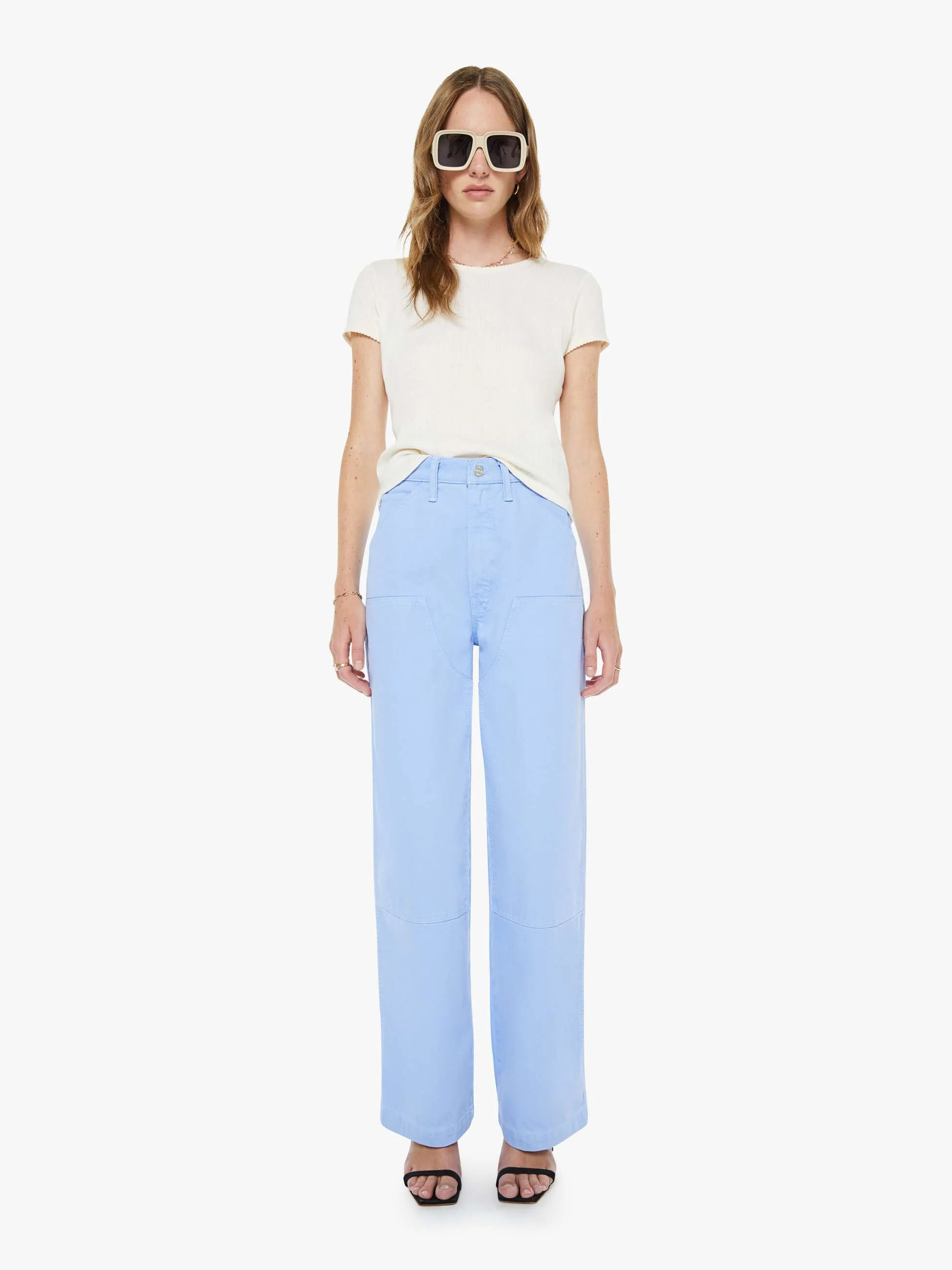 The Bee's Knees Stud Finder Sneak - Horseplay- Vista Blue | Mother Denim