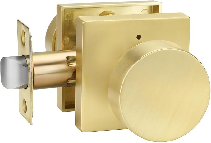 Goldenwarm Privacy Gold Door Knob Interior, Zinc-Alloy Heavy Duty Brushed Gold Interior Door Knob... | Amazon (US)