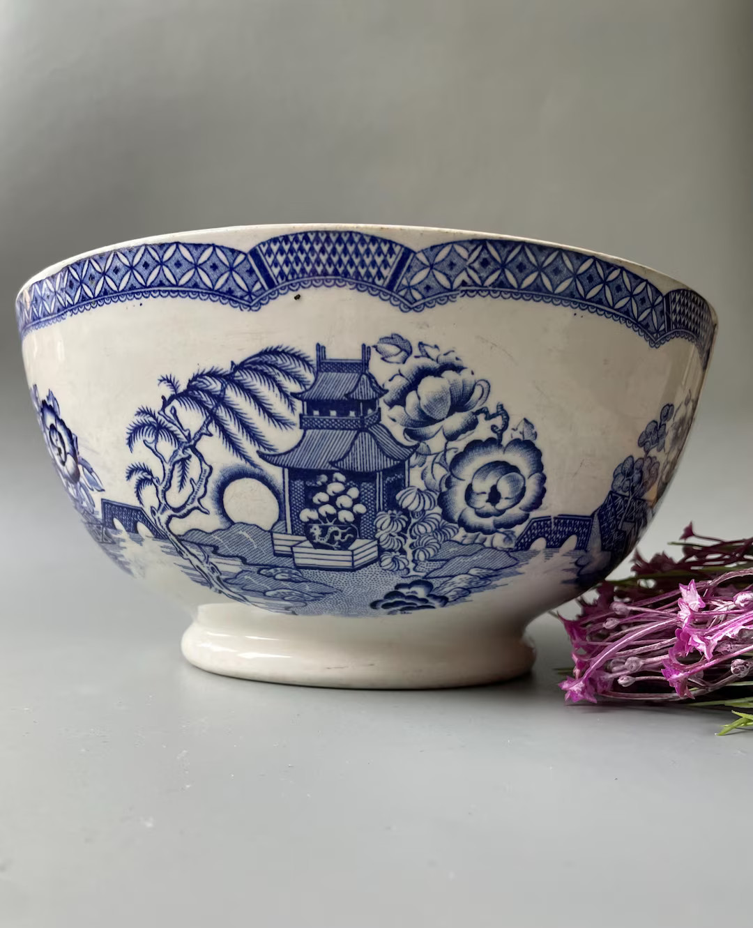 Antique 1920s Swedish GEFLE Porcelain Bowl / TOKIO Pattern 1923-1943 / Blue and White Display Dec... | Etsy (US)