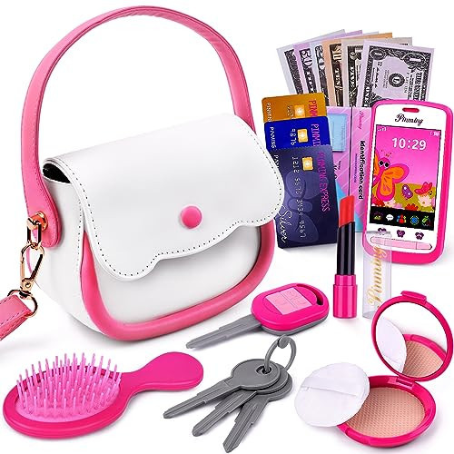 GJZZ Play Purse for Little Girls Toys - Toddler Purse Set Pretend Play Makeup Toys for 3 4 5 6 7 Year Old Girls, Kids Toy Purse Birthday Gifts for Girls Ages 3-5 4-5 6-8 Years Old | Amazon (US)