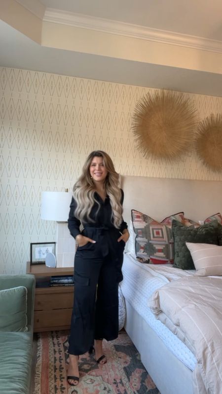 The satin jumpsuit is back baby and it comes in more colors! Plus a casual version. An oversized black double breasted blazer is also a closet staple! #walmartpartner @walmart 

#LTKSpringSale #LTKSeasonal #LTKVideo