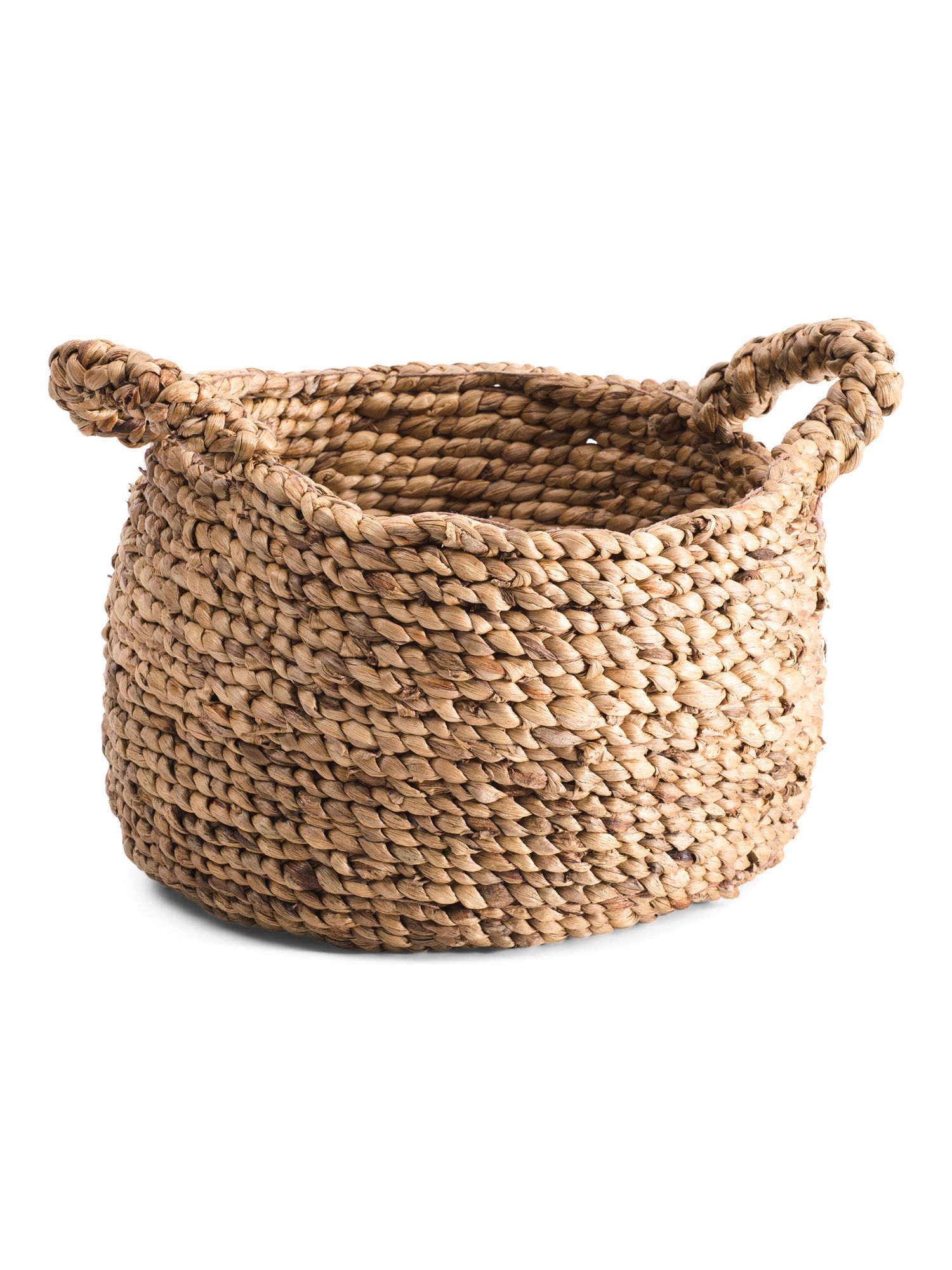 Extra Small Braided Water Hyacinth Round Basket | TJ Maxx