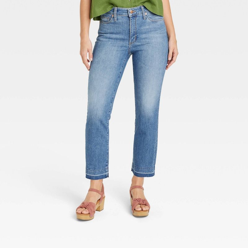 Women&#39;s High-Rise Bootcut Cropped Jeans - Universal Thread&#8482; Medium Wash 14 | Target