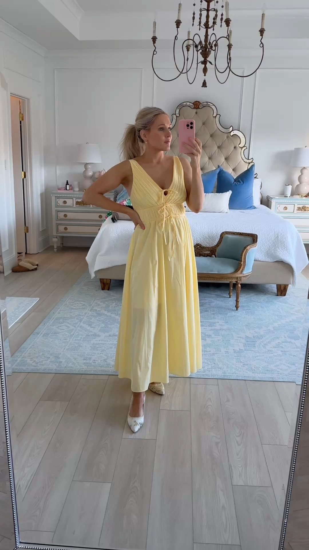 Perfevt easter dress! Wearing medium
Yellow dress
Yellow midi dress
Spring dress
Spring outfit idea
Grandmillenial
Yellow bow dress
Vacation outfit
Easter outfit
Bump friendly dress
24 weeks pregnantt

#LTKFindsUnder100 #LTKWorkwear #LTKFindsUnder50