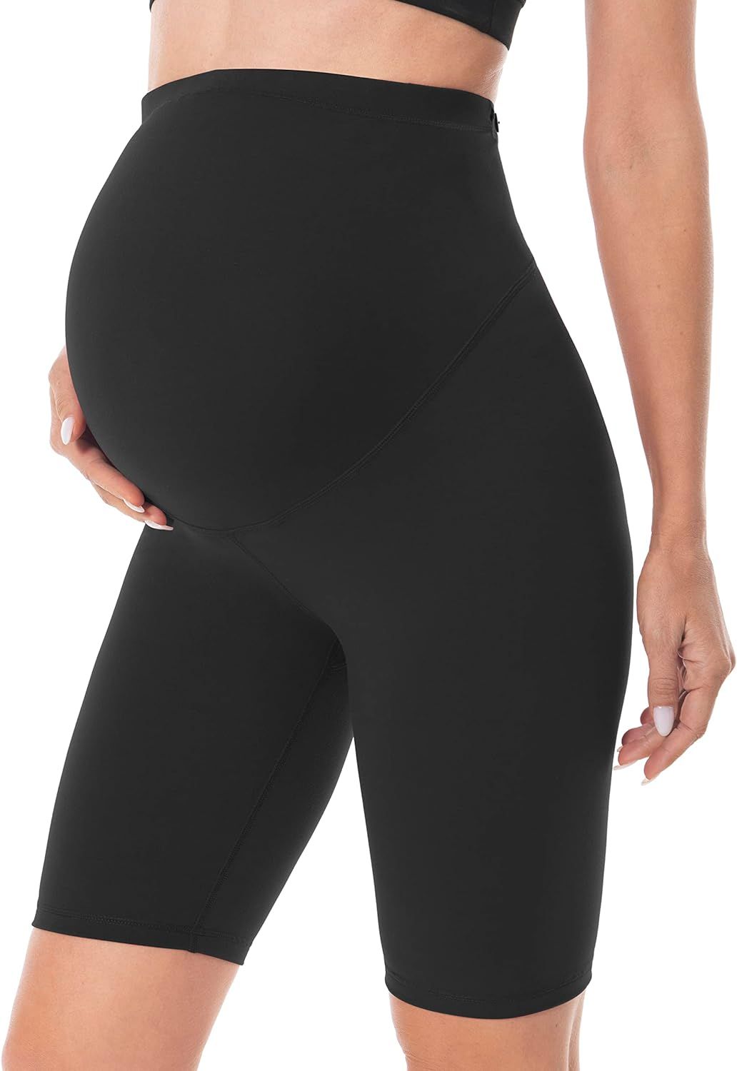 V VOCNI Maternity Biker Shorts Over The Belly Bike Short Workout Yoga Active Pregnancy Bermuda Sh... | Amazon (US)