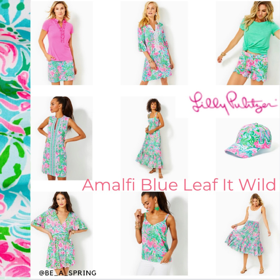 Lilly Pulitzer 
Amalfi Blue Leaf it Wild print is verified #hocspring

#LTKSeasonal #LTKstyletip #LTKtravel