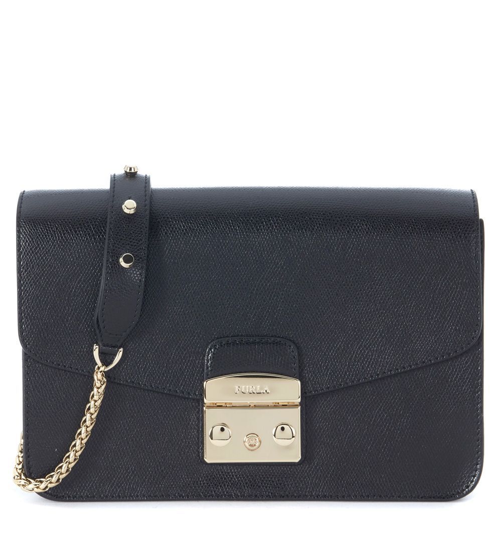 Furla Metropolis Black Leather Shoulder Bag | Italist.com US