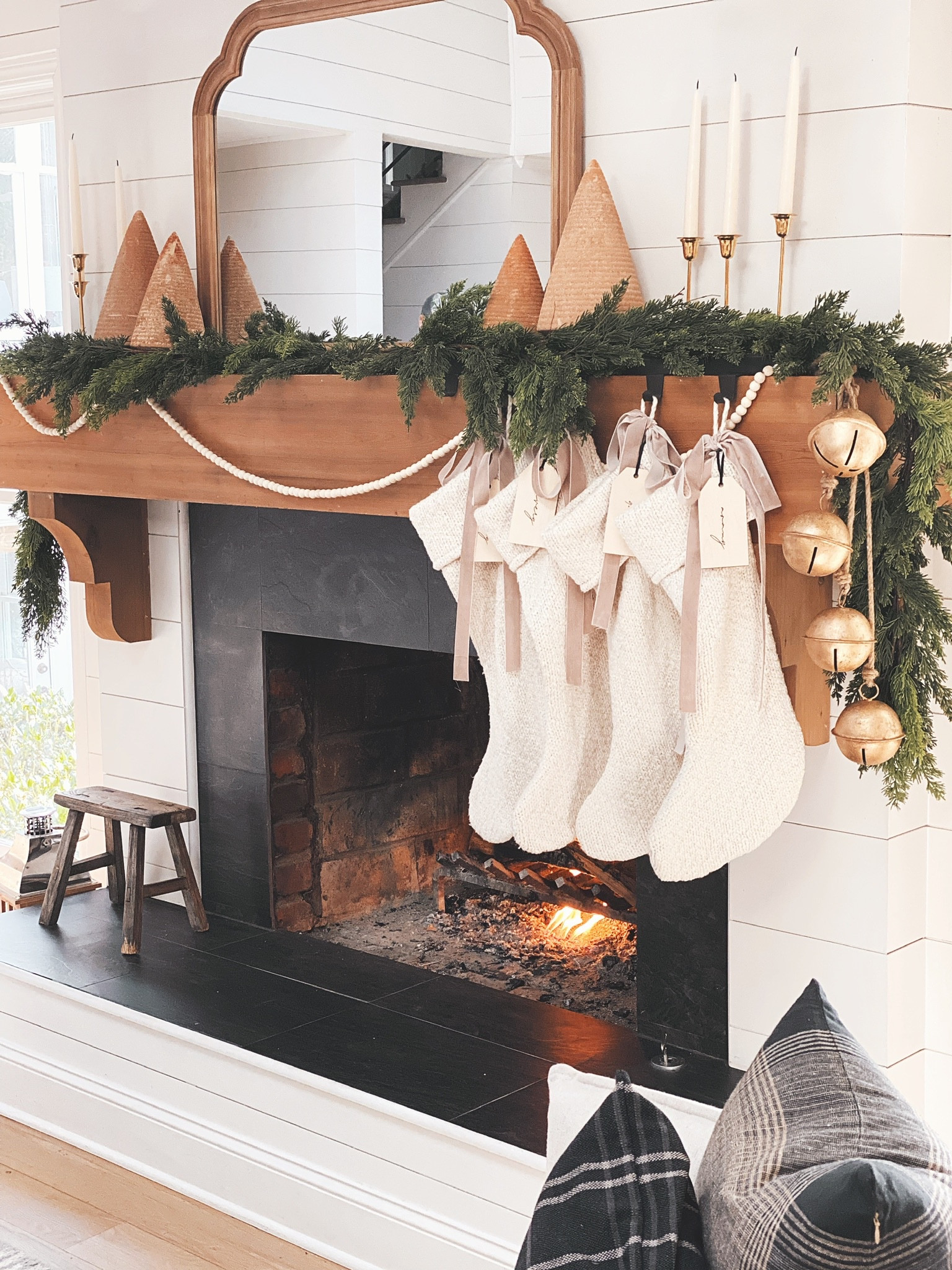 Cozy Christmas living room decor, mantle styling, Christmas decor 
#visionboard #moodboard #porcheandco #christmasdecor

#LTKSeasonal #LTKHoliday #LTKhome