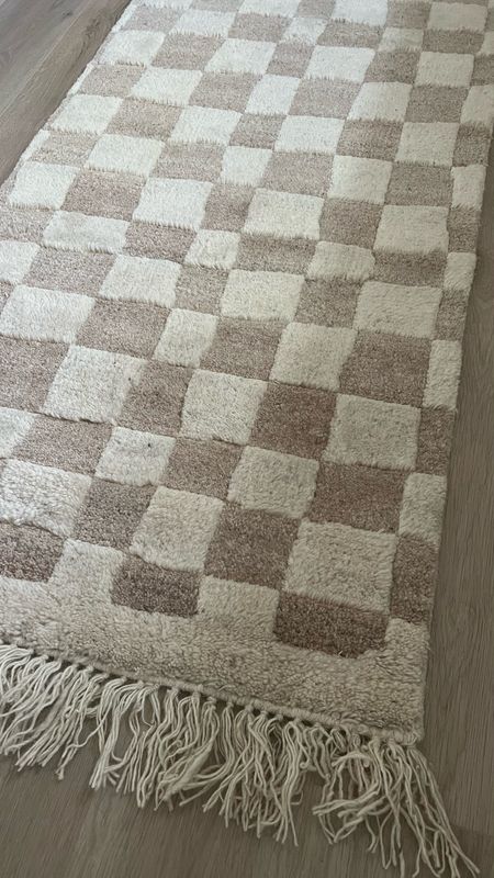 Lulu and Georgia irregular checkerboard rug 