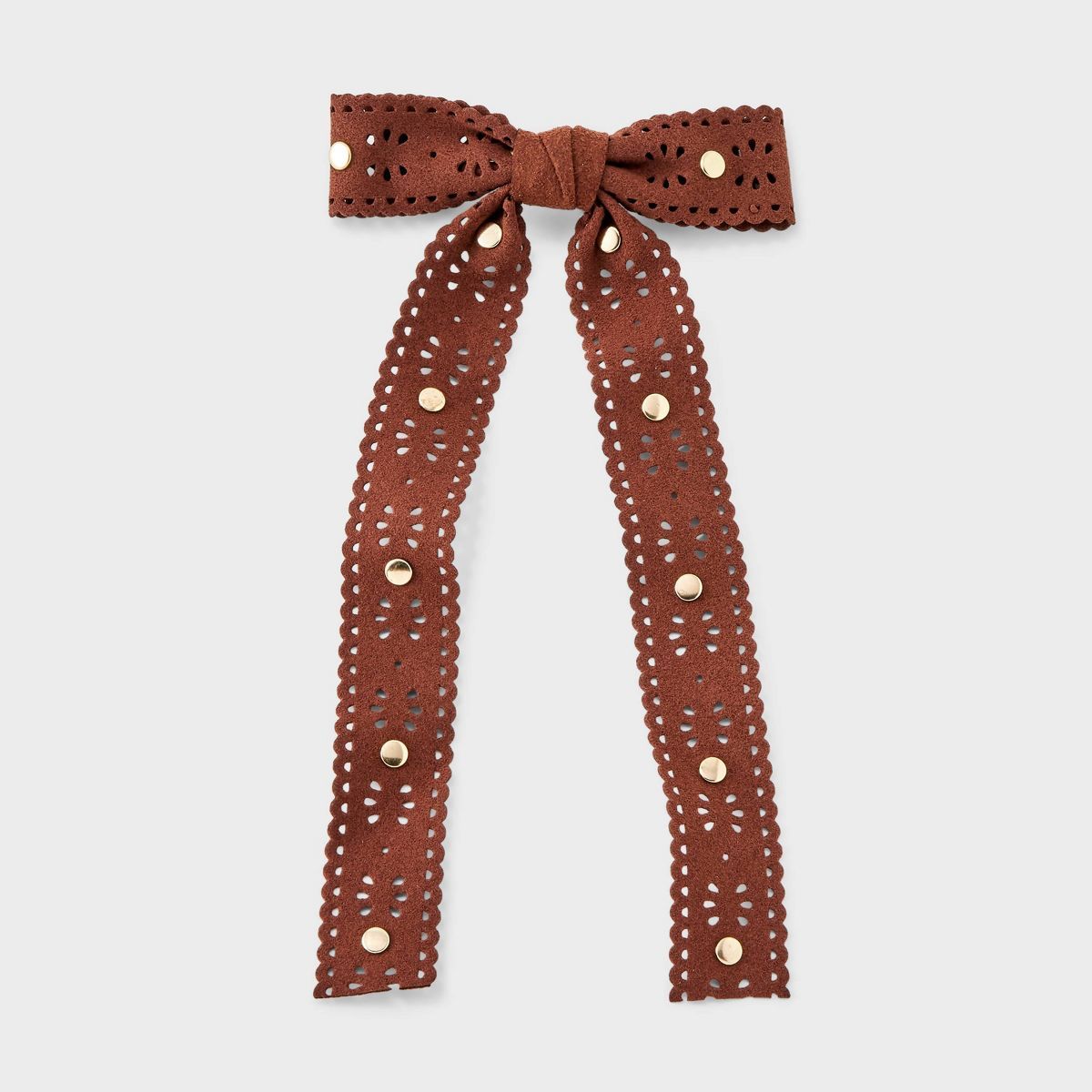 Lace Bow in Metal Hair Barrette - Wild Fable™ Brown | Target