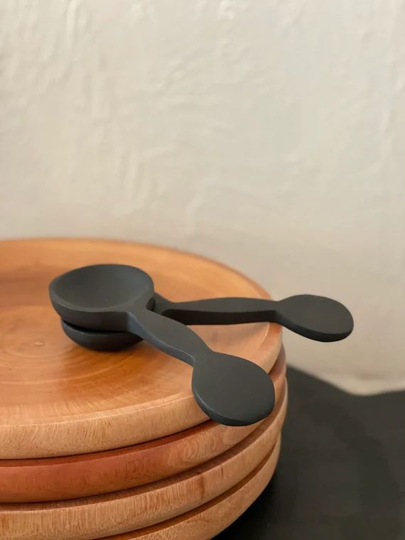 Black Wood spoon/ Coffee Spoon/Small black wood spoon/Kitchen Gifts\French Style|Modern Kitchen | Etsy (US)