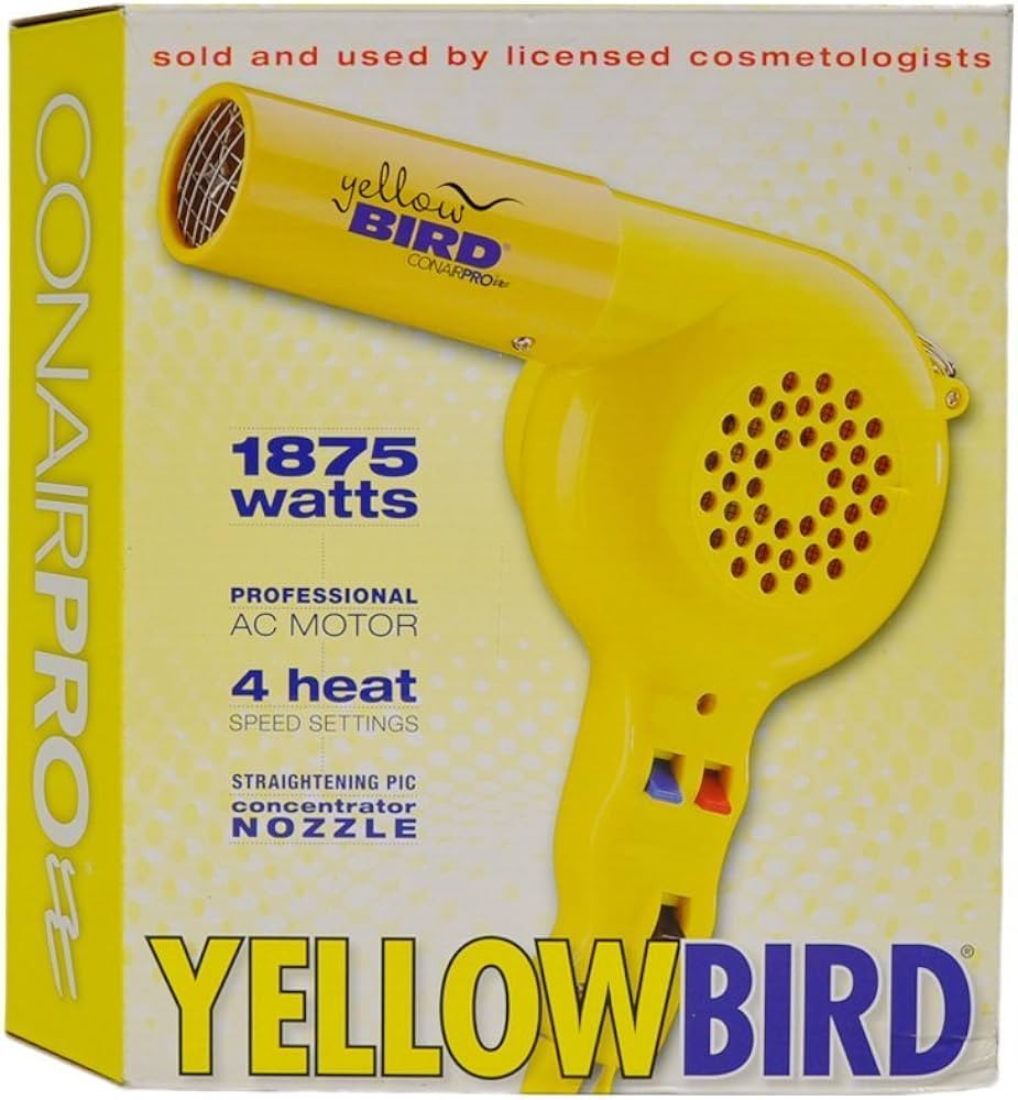 Conair Pro Yellow Bird Hair Dryer (Model: YB075W) | Amazon (US)