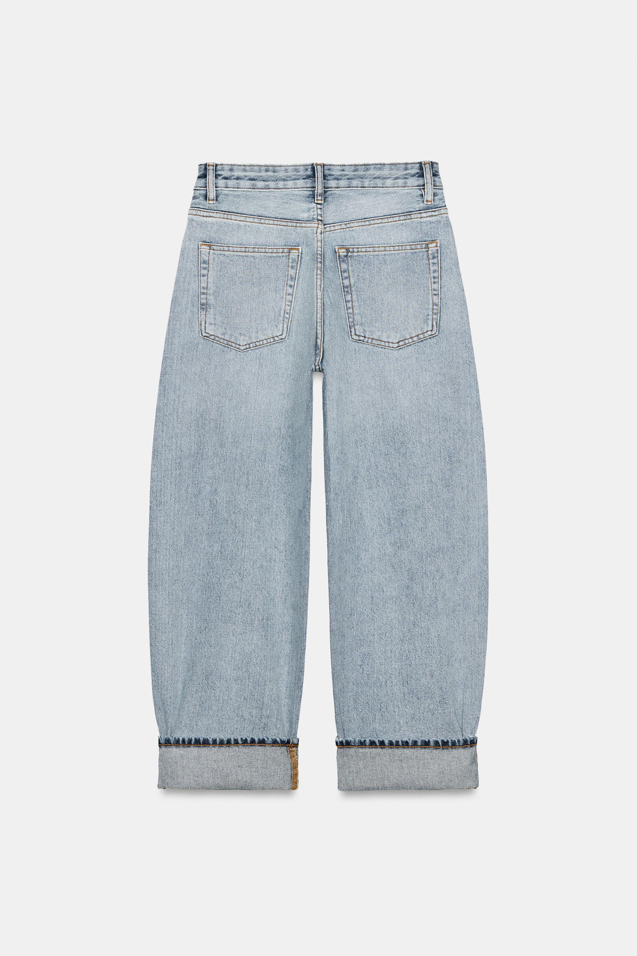 ZW COLLECTION MID-RISE BALLOON JEANS | Zara UK