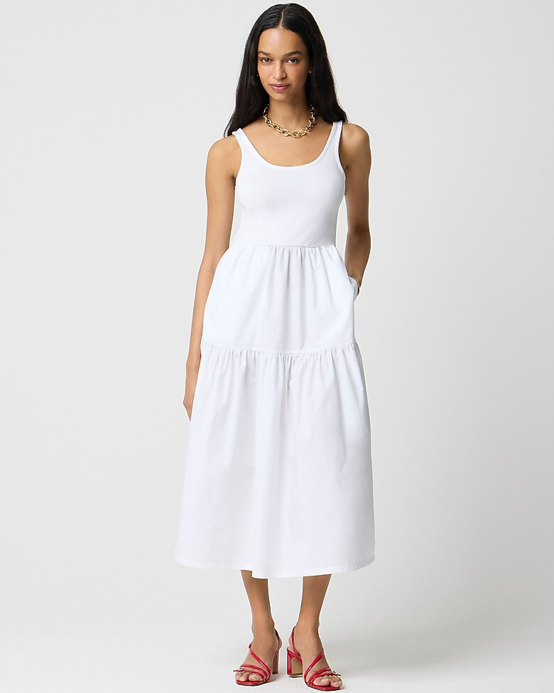Tiered knit mixy midi dress | J.Crew Factory