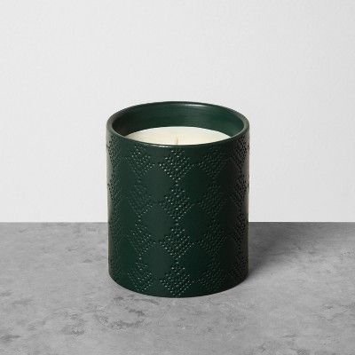 9oz Holiday Ceramic Jar Candle Balsam Fir - Hearth &#38; Hand&#8482; with Magnolia | Target