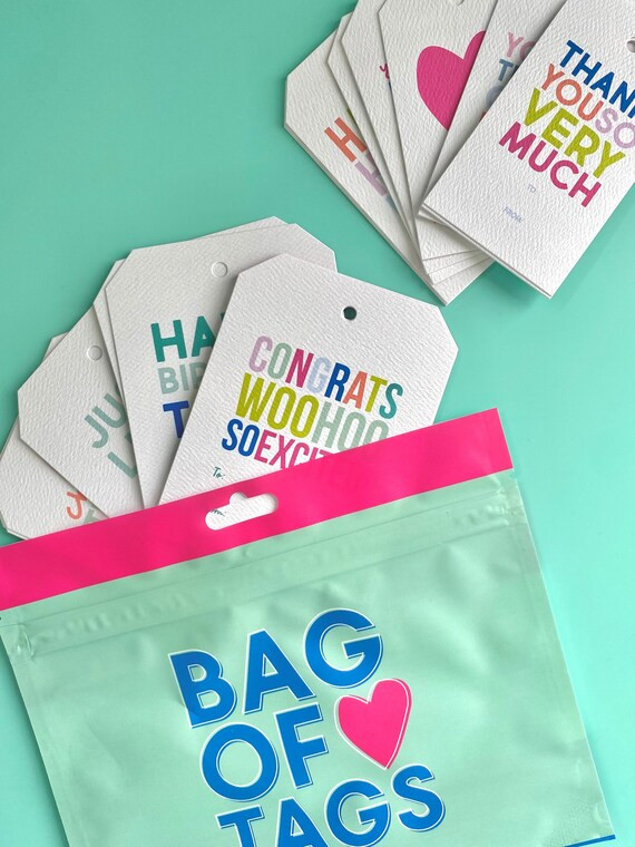 Bag of Tags, Assorted Gift Tags, Birthday tags, Thank You Tags, Celebration Gift Tags, Gift Wrap,... | Etsy (US)