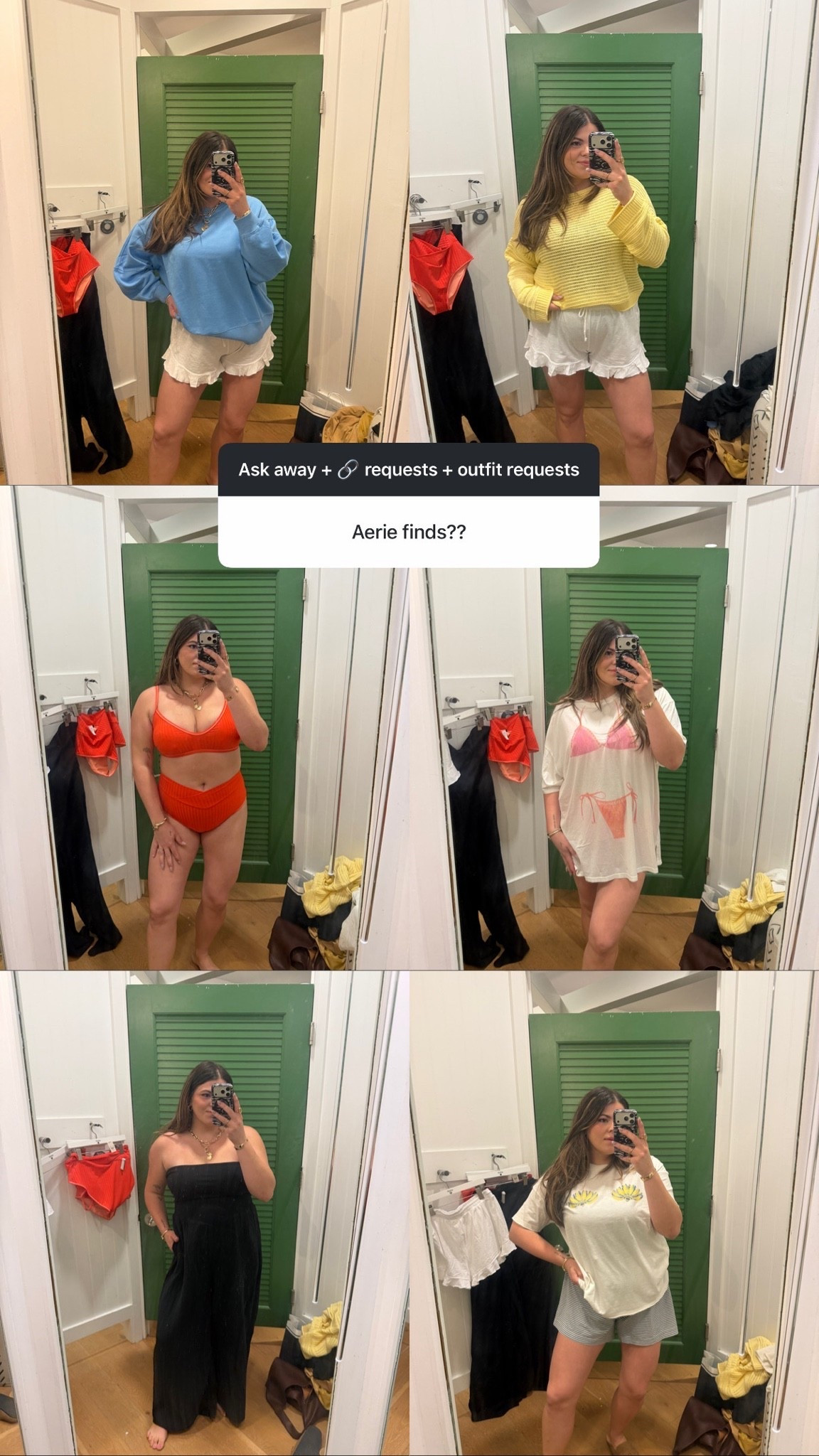 Aerie shorts, swimsuits, and cover ups! Midsize and thick tummy approved!
