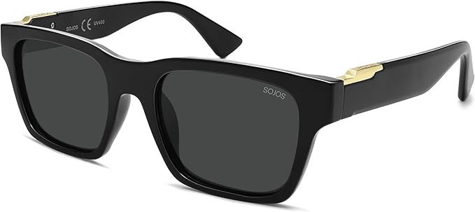 SOJOS Trendy Polarized Square Sunglasses for Women Men,UV400 Retro Square 70s 80s 90s Shades SJ26... | Amazon (US)