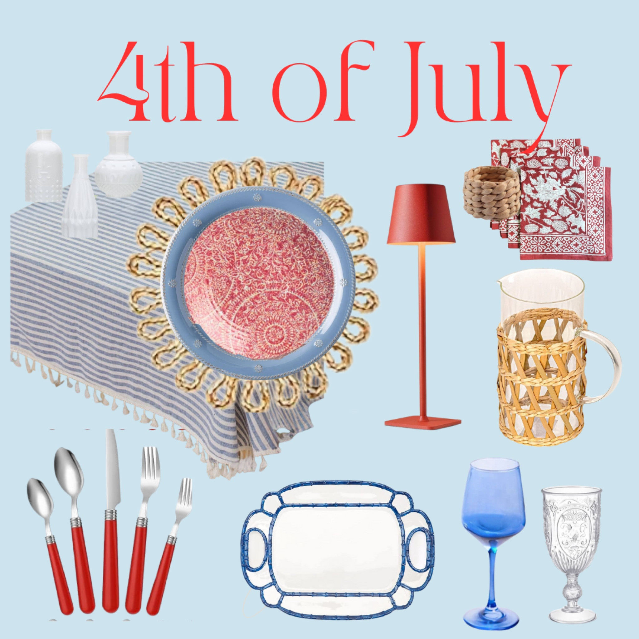 4th of July tablescape 

#LTKHome #LTKSeasonal #LTKSummerSales