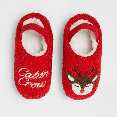 Toddler Cabin Crew Scuff Slippers - Wondershop™ Red 7T-8T | Target