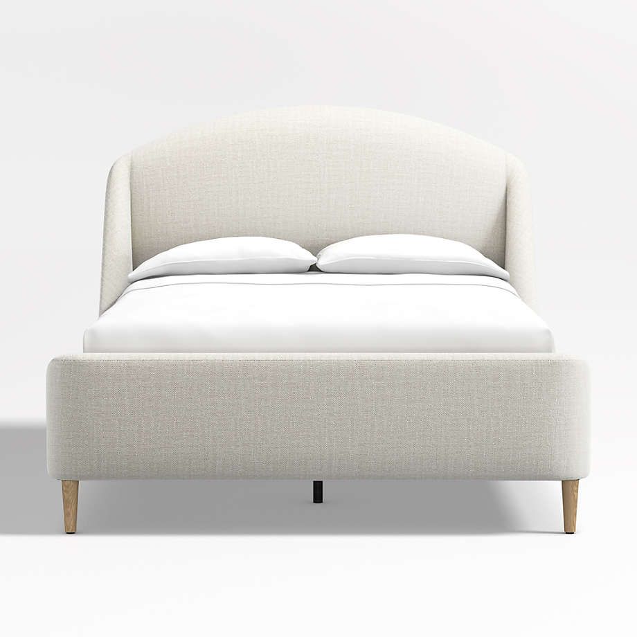 Lafayette Mist Upholstered Full Bed + Reviews | Crate & Barrel | Crate & Barrel