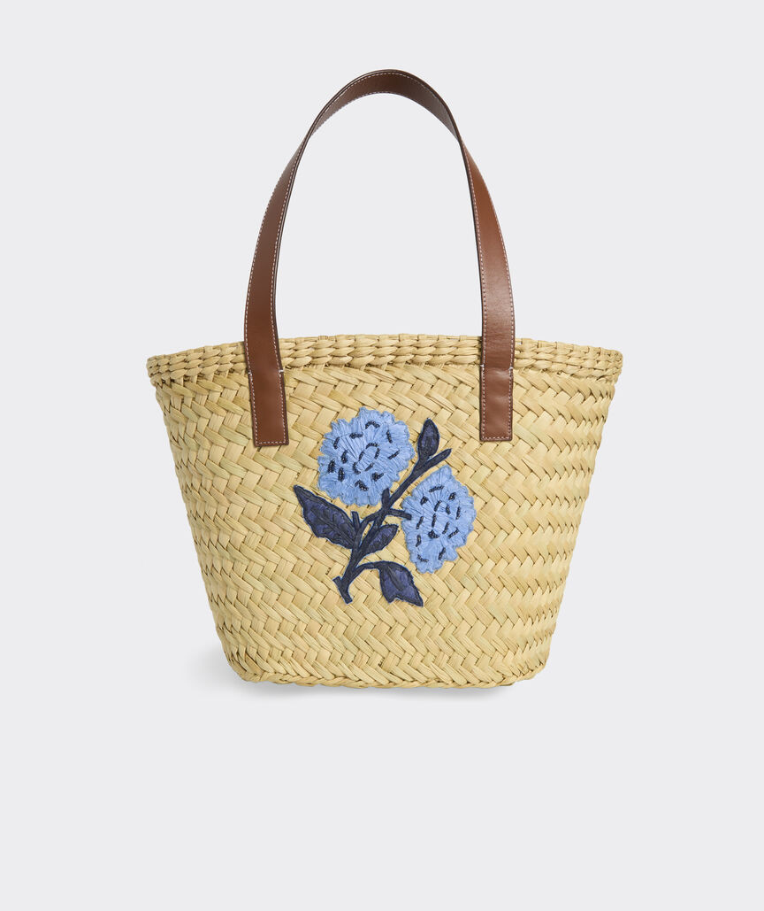 Hydrangea Straw Tote | vineyard vines