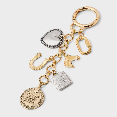 Mixed Western and Horse Bag Charm - A New Day™ Gold/Silver | Target