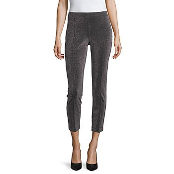 Worthington Womens Sparkle Ponte Straight Leg Pull-On Pants | JCPenney