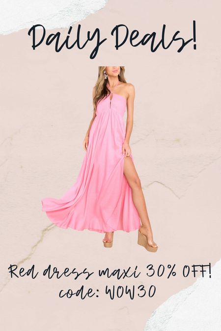 Pink maxi, red dress boutique sale 

#LTKunder50 #LTKtravel #LTKsalealert