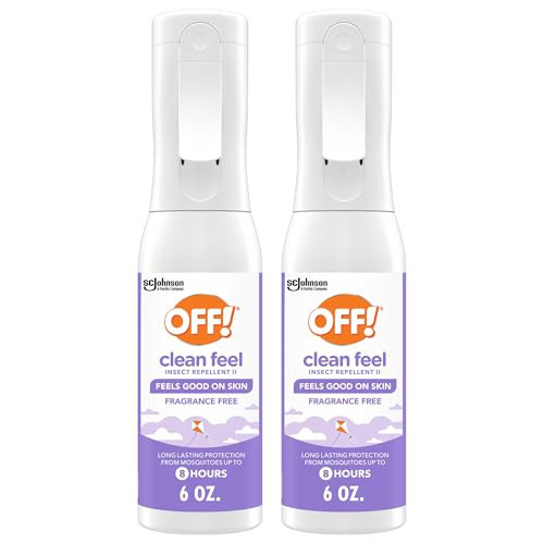 Off! Clean Feel Insect Repellent Misting Spray, Fragrance-Free Picaridin Bug Spray for Lasting DEET-Free Protection from Mosquitoes and Ticks, 6 oz, (Pack of 2) | Amazon (US)