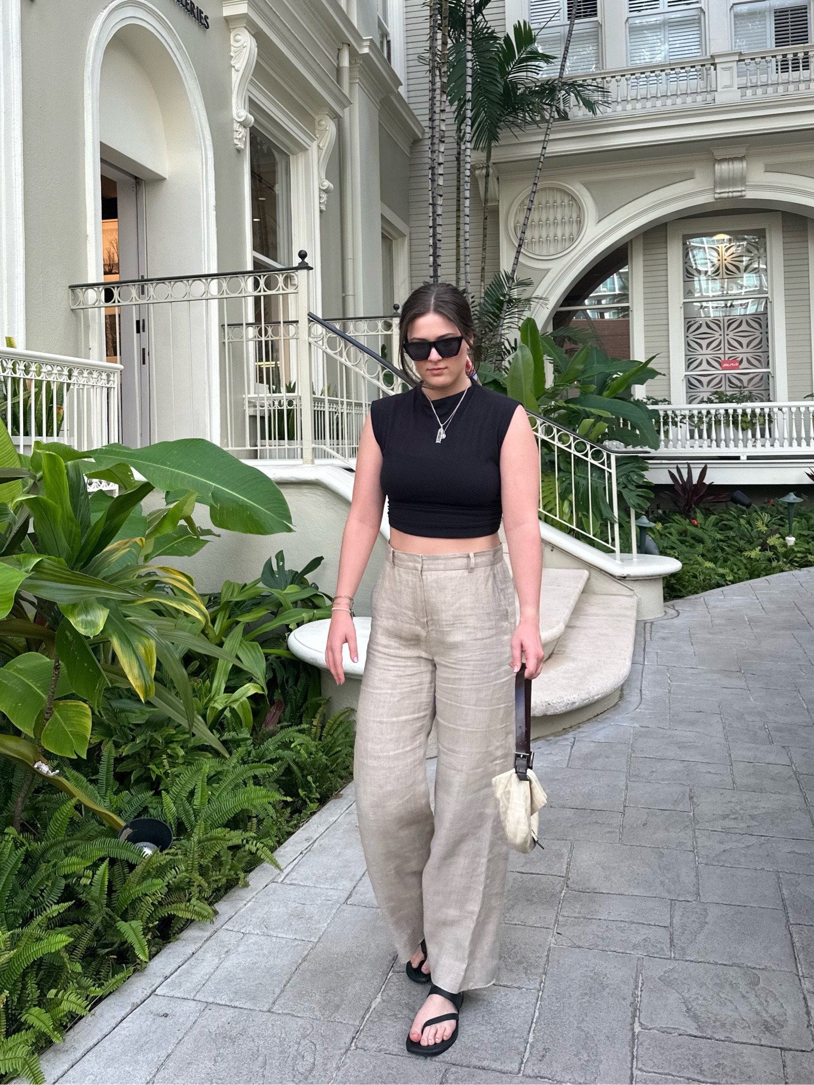 My ideal vacation outfit: linen trousers, minimal sandals and a cute tank top 

#LTKtravel #LTKSeasonal