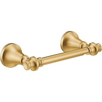 Moen YB0508BG Colinet Traditional Pivoting Toilet Paper Holder, No Size, Brushed Gold | Amazon (US)