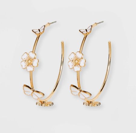 BaubleBar White Butterfly & Flower Gold Hoop Earrings

How Pretty are These?! So Dainty & Sweet! 

Target. Spring. Summer  

#LTKunder50 #LTKFind #LTKstyletip