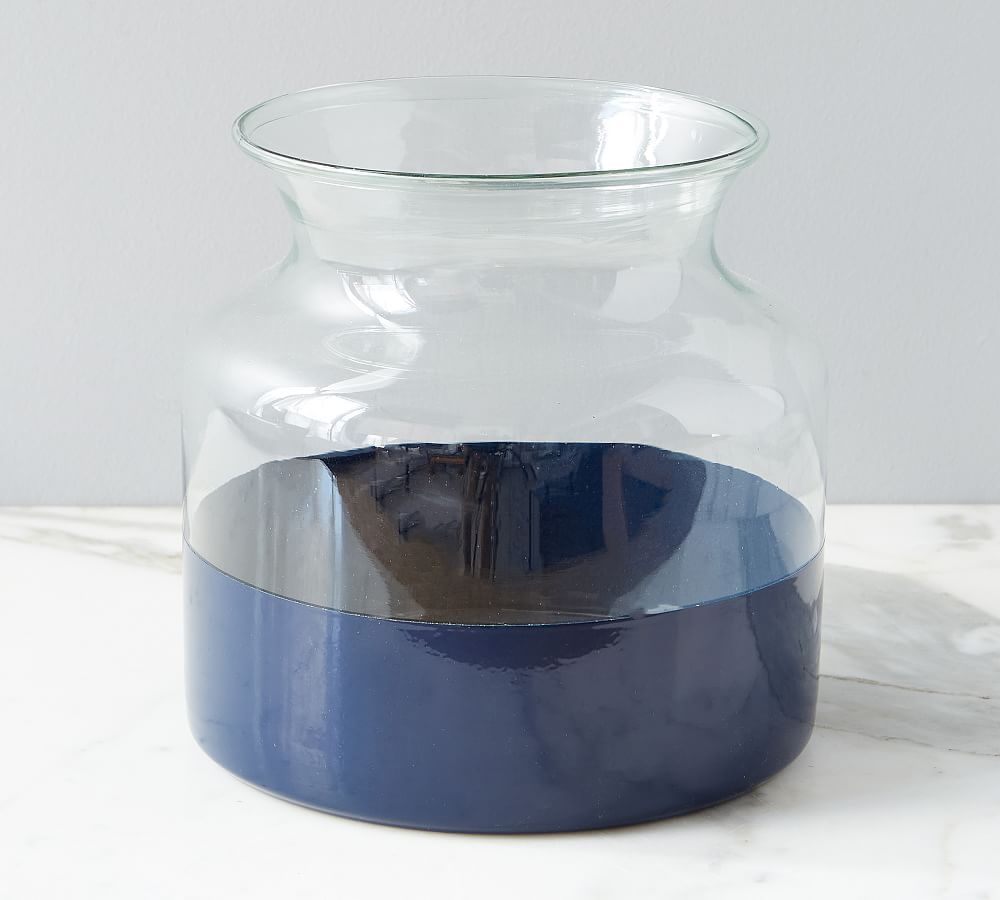 Color Block Glass Mason Jar Vase Collection | Pottery Barn (US)