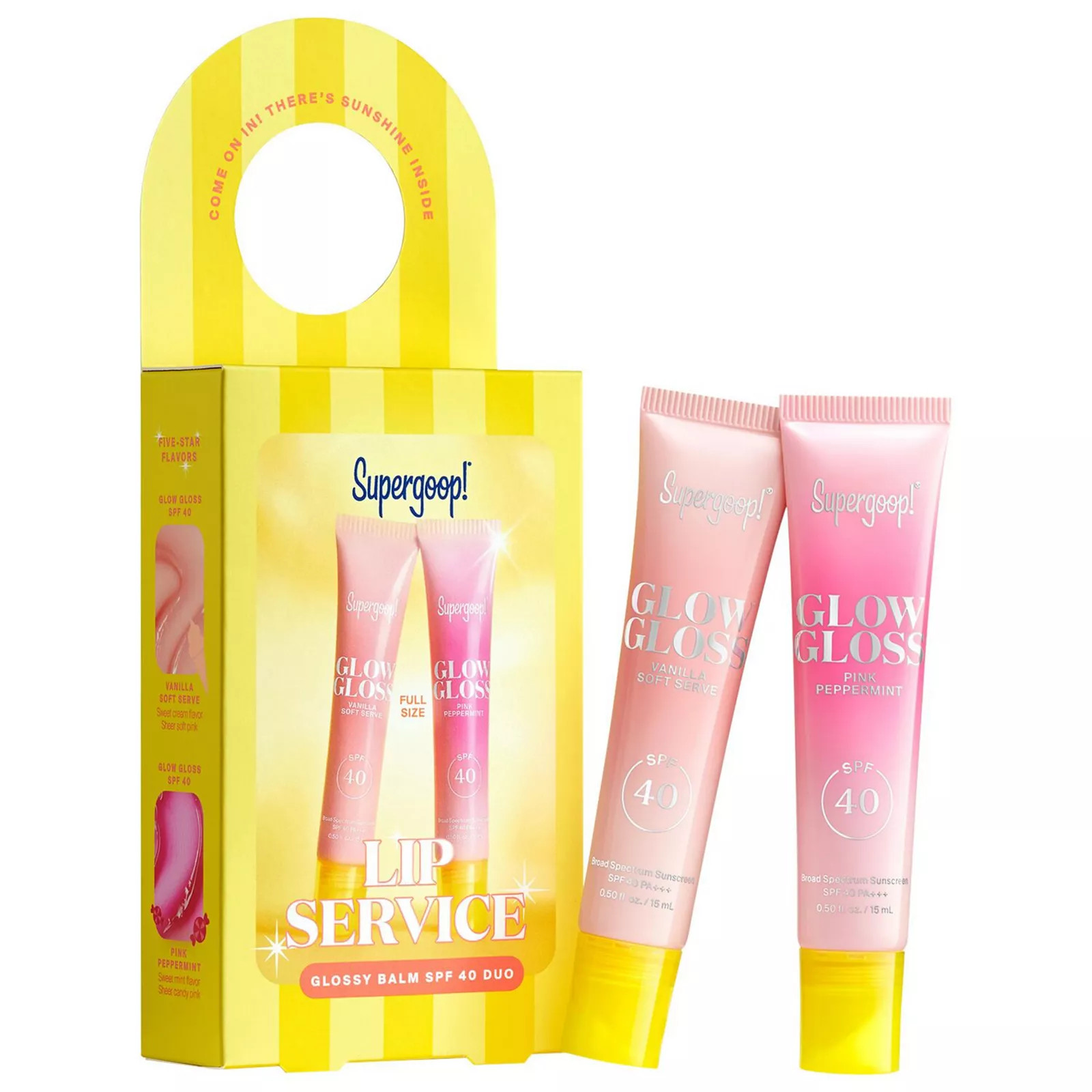 Supergoop! Lip Service Glossy Balm SPF 40 Duo Gift Set, None | Kohl's