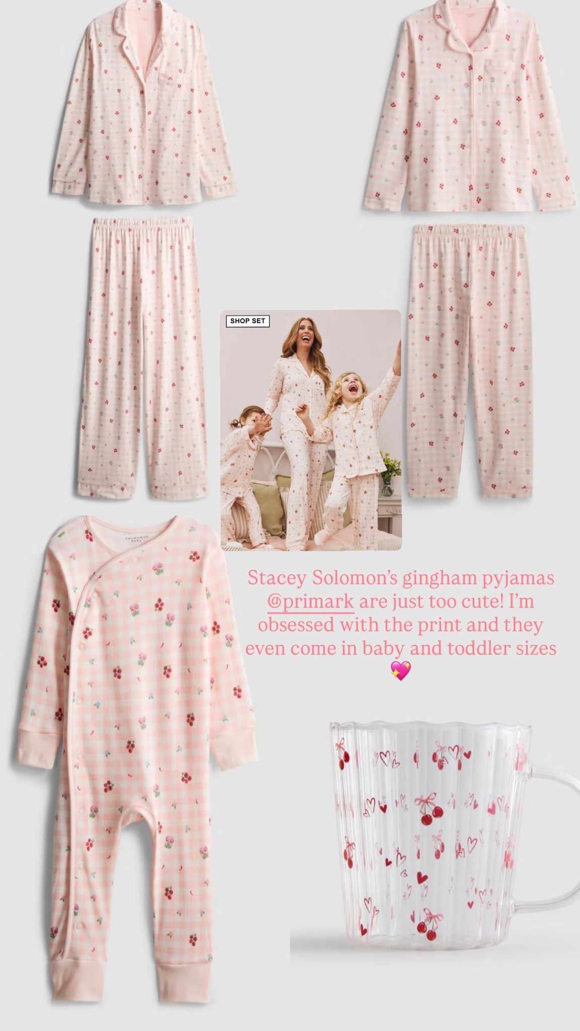 Stacey Solomon’s gingham pyjamas at Primark are just too cute! I’m obsessed with the print — and they even come in baby and toddler sizes 💖

#LTKmorningroutine #LTKspring #LTKHome