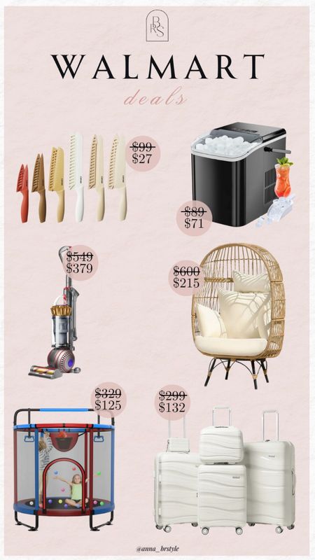 Walmart deals, luggage set, dyson sale, ice maker sale, knife set 

#LTKhome #LTKfindsunder100 #LTKsalealert