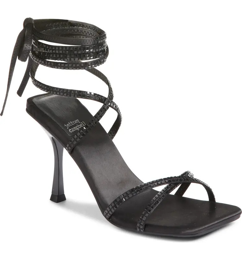 Jeffery Campbell Shimmer Strappy Ankle Tie Sandal | Nordstrom