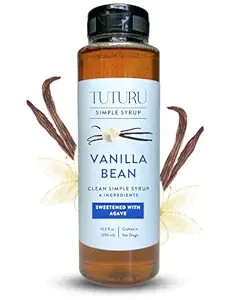 Vanilla Bean Agave Simple Syrup for Coffee & Cocktails - Sweetened with Organic Agave Nectar - In... | Amazon (US)