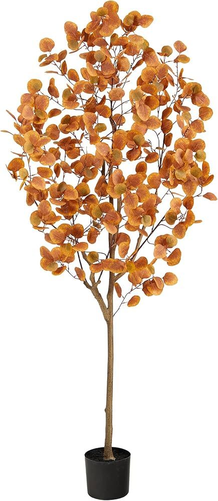 Nearly Natural 6ft. Autumn Eucalyptus Artificial Tree | Amazon (US)