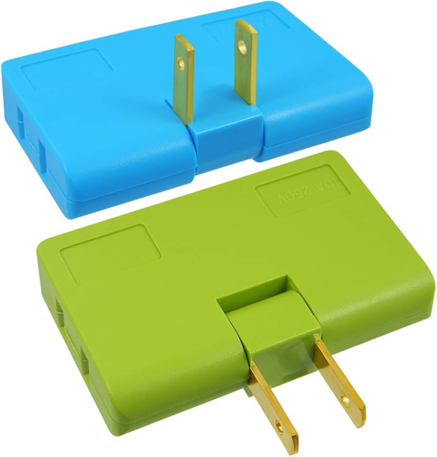 Ultrathin 3 Way Wall Outlet Extender AC Adapter 2-Prong Swivel Mini Indoor Wall Tap Power Outlet Ext | Amazon (US)