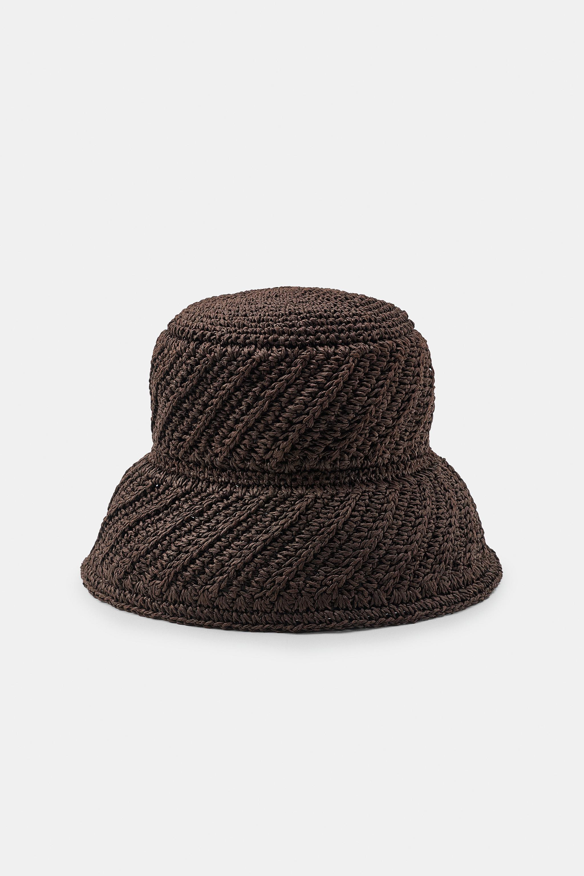 Braided hat with main fabric made from 100% paper. | Zara UK