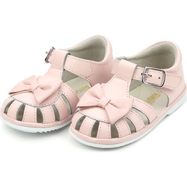 Baby Nellie Bow Sandal, Pink | Maisonette