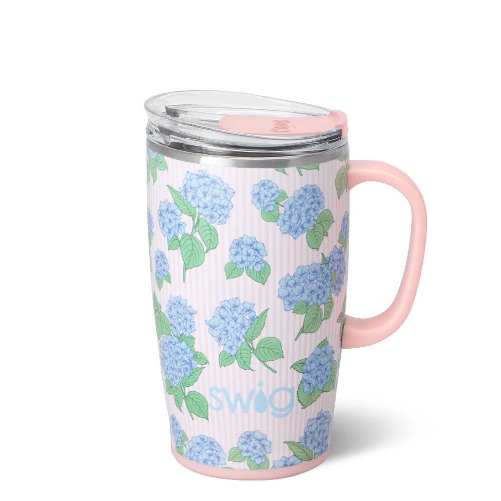 Hydrangeas Travel Mug 18oz | Swig Life