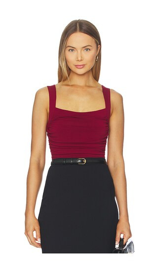 Voncile Bodysuit in Burgundy | Revolve Clothing (Global)
