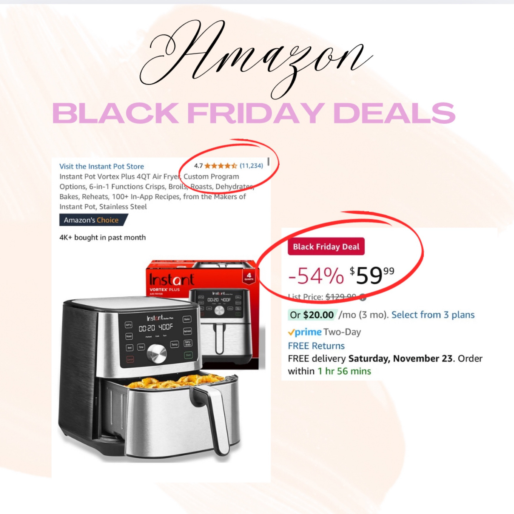 Amazon Black Friday deals!!

Black Friday 
Holiday 
Holiday gift 
Deals
Sales alert
Air fryer
Gifts for him
Gifts for her
Christmas’s gift 

#LTKfindsunder100 #LTKhome #LTKsalealert