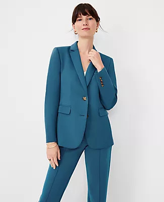 Ann Taylor The Petite Notched Two Button Blazer in Double Knit | Ann Taylor (US)