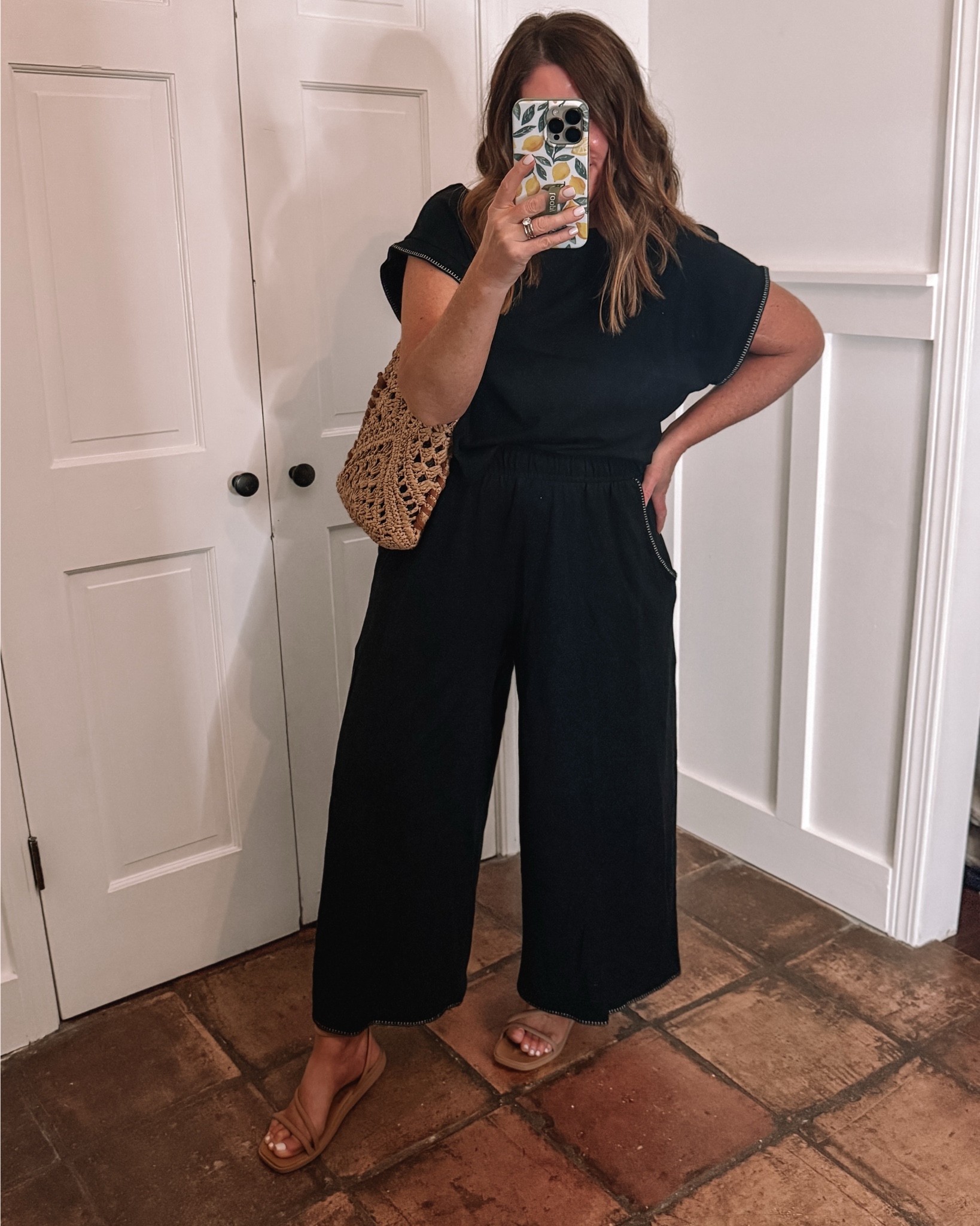Finally got my hands on these cute little jersey, matching separates from target!

I’m wearing a medium in both pieces the pants do run pretty big. I probably could size down to a small, but they are so extremely comfortable, and they have an ultra wide leg with the cutest stitching details along the pockets of the pants and the sleeve of the tees. ￼

Perfect for all your casual Mom errands travel, and more!

The white is somewhat see-through. I may not keep that one, but I love the black.! they also come in Avocado Green



#LTKOver40 #LTKootd