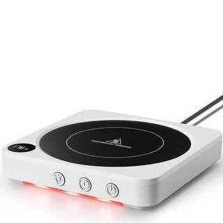 36W Electric Coffee Mug Warmer with Temperature Display and 2-12Hrs Auto Shut Off-White | The Home Depot